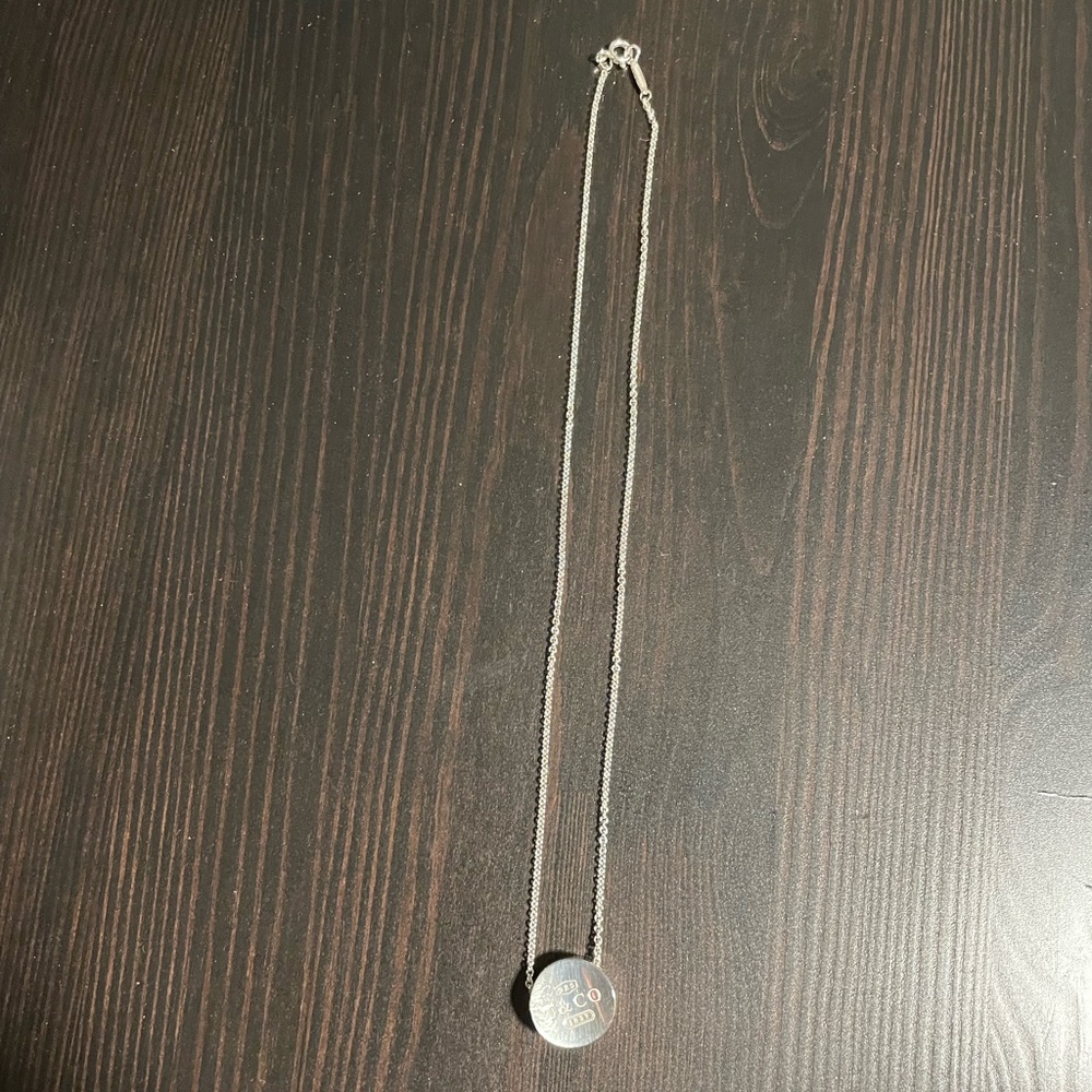 Tiffany & Co Concave Circle Pendant Necklace - Picture 6 of 10